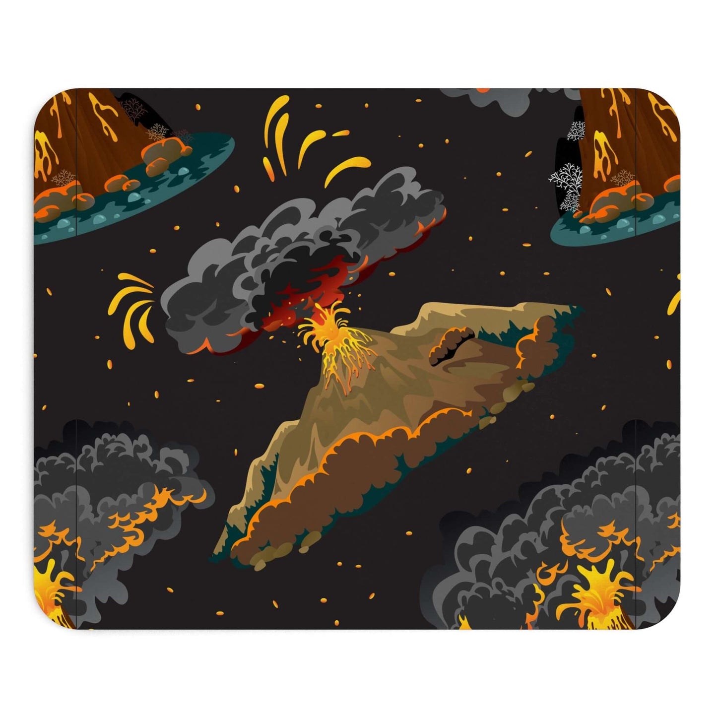 Volcanoes Mouse PadGet ready to erupt with productivity with our Volcanoes Mouse Pad! This unique and playful mouse pad features a vivid description of a fiery volcanic explosion, bringing life and excitement to your desk. Say goodbye to boring work days