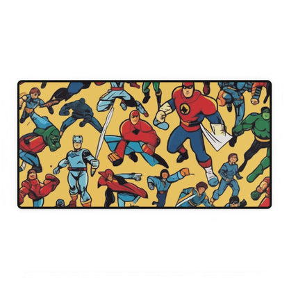 Action Hero Desk MatTransform your boring desk into an action-packed workspace with the Action Hero Desk Mat. This quirky and fun desk mat will not only protect your desk from scratches and spills, but it will also add a touch of personality to your offic