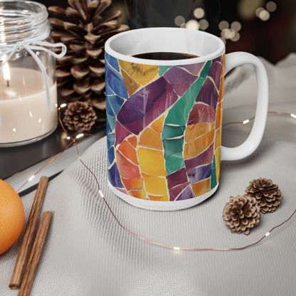 Mosaic MugIntroducing the Mosaic Mug - a one-of-a-kind work of art for your coffee or tea. Handcrafted with care, each mug is a unique piece, with a stunning mosaic design and a smooth, polished finish. Elevate your daily routine with this luxurious and e