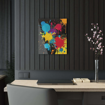 Splatter Paint Acrylic PrintThis high-quality Splatter Paint Acrylic Print adds a touch of artistic flair to any room. Made with durable materials, its vibrant colors and unique design are sure to enhance your home decor. Transform your space with this on