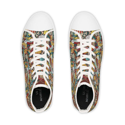 Men's Cartoon Doodle High Top SneakersStep into style with these playful Men's Cartoon Doodle High Top Sneakers! The fun doodle design will bring out your inner kid while the high top style keeps you looking cool. With comfort and personality, these sneak