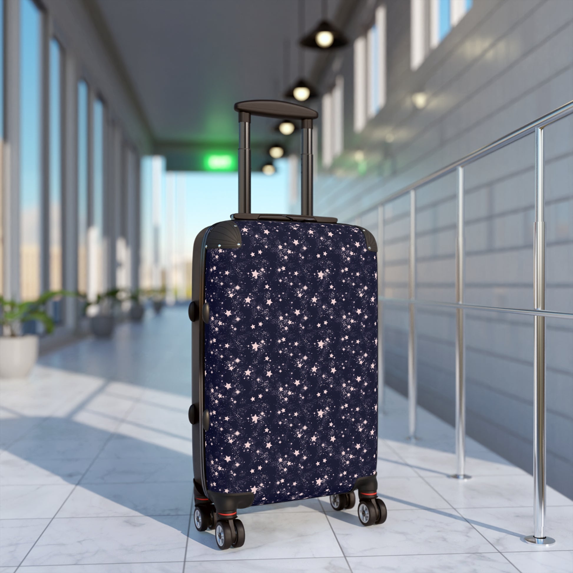 Space Galaxy SuitcasePack your bags and blast off on your next adventure with our Space Galaxy Suitcase! This sleek and sturdy luggage features a stunning galactic design that will make you stand out from the crowd. With its durable construction and spaci