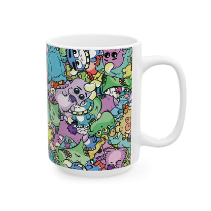 Cartoon Monsters MugGet your morning brew with the cutest companions - our Cartoon Monsters Mug! Sip your drink with these quirky critters while they add a playful touch to your day. Perfect for any monster fan (or just anyone who enjoys a little fun in t