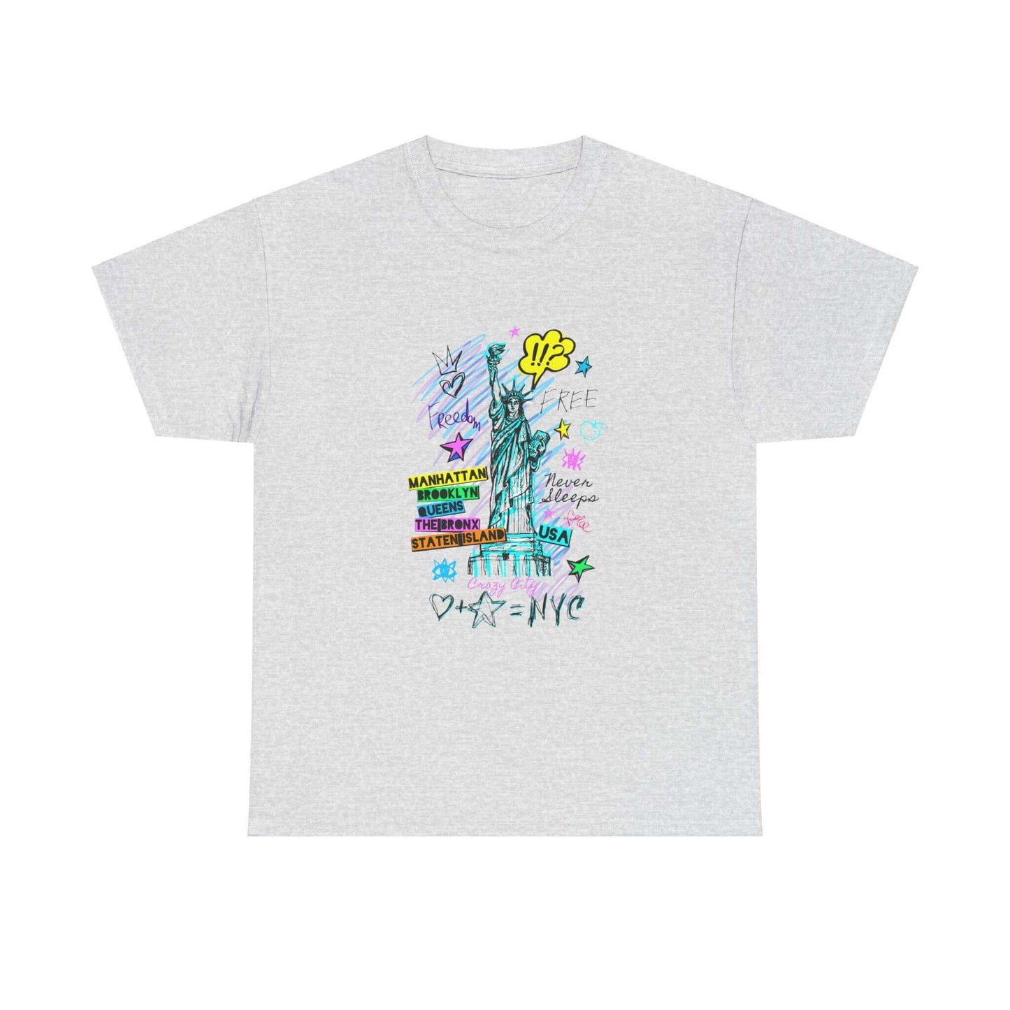 Explore the New York Art T-Shirt featuring vibrant street-inspired designs on sustainable cotton for ultimate style and comfort.