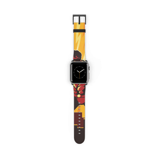 Superhero Apple Watch BandTransform your Apple Watch into a true superhero with this one-of-a-kind band. Made with high-quality materials, it's the perfect accessory to show off your unique taste (and secret identity). Now you can be the most stylish hero