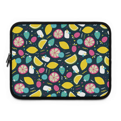 Summer Fruits Laptop SleeveTransport your laptop in style with our Summer Fruits Laptop Sleeve. Featuring a vibrant and playful design of juicy summer fruits, this laptop sleeve will not only protect your device, but also add a touch of sophistication to