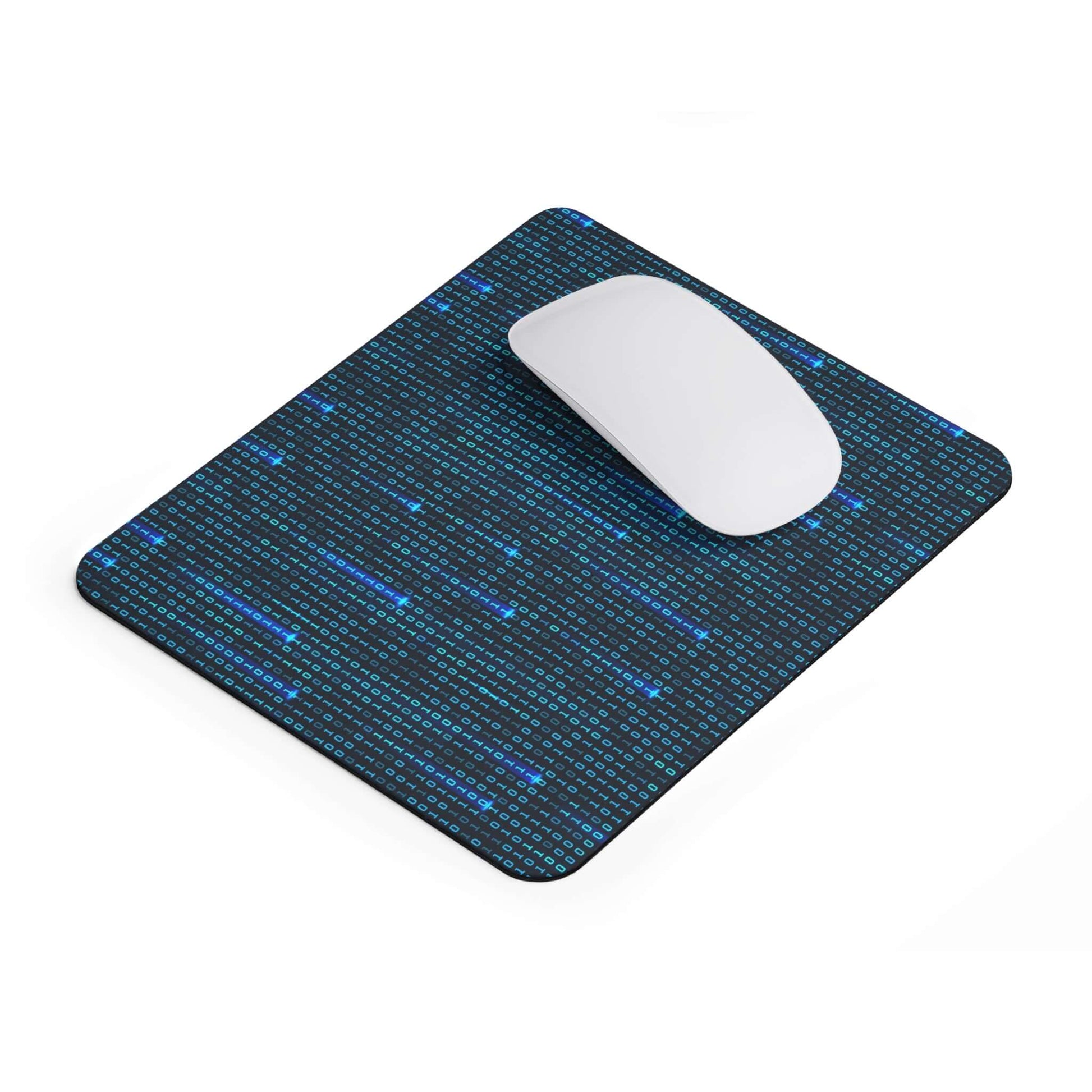 Matrix Style Mouse PadThis Matrix Style Mouse Pad is the future of office accessories. Perfect for any stylish and tech-savvy individual, this mouse pad boasts a modern design that will elevate the look of your desk. Its smooth surface and non-slip base p