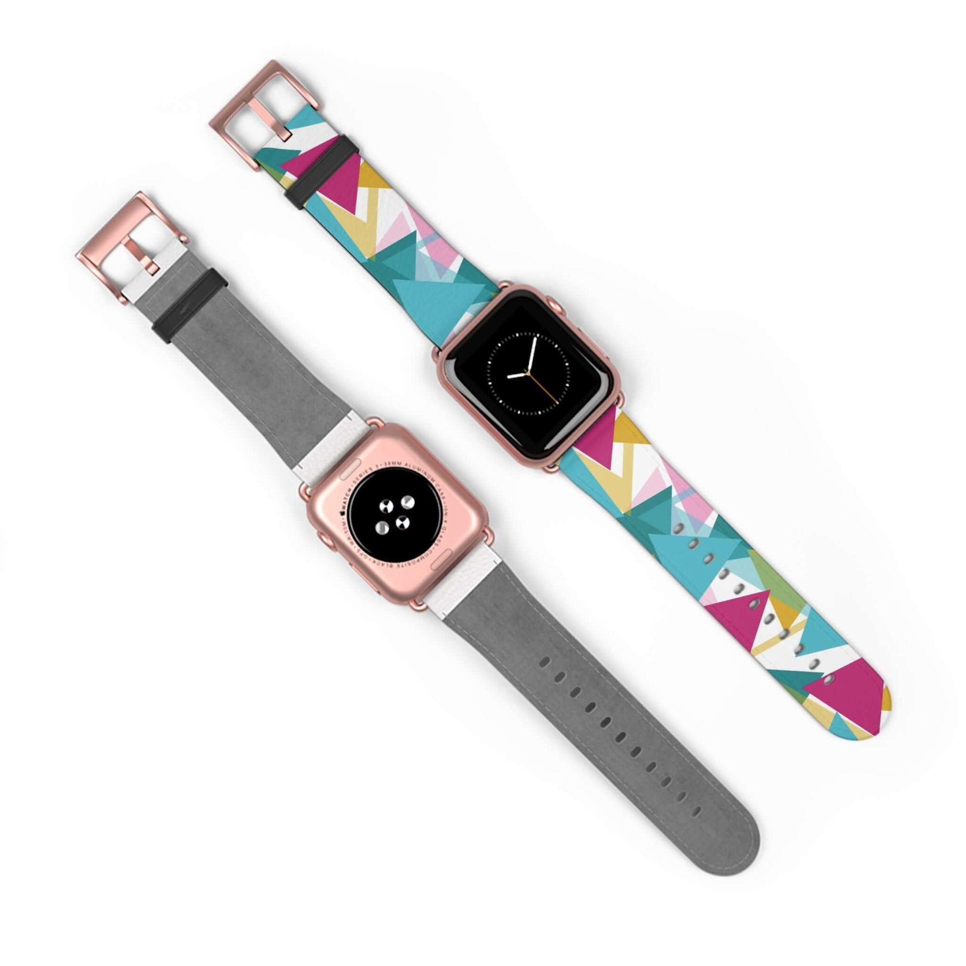 Triangles Apple Watch BandTired of settling for plain, boring watch bands? Experience the ultimate in luxury and style with our Triangles Apple Watch Band. Inspired by the world of art and literature, our band boasts an exclusive design and is made with p