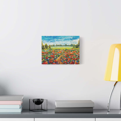 Field Of Red Poppies CanvasIntroduce a touch of elegance into your space with our Field Of Red Poppies Canvas. Handcrafted with precision, this piece of art features a vivid depiction of red poppies swaying gently in the breeze. Bring the beauty of a bloo