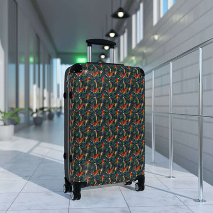 Tropical Parrots SuitcaseTransport your belongings in style with our Tropical Parrots Suitcase. This vibrant and eye-catching suitcase features a beautiful parrot design that is sure to turn heads. With its durable and spacious interior, you can travel wi