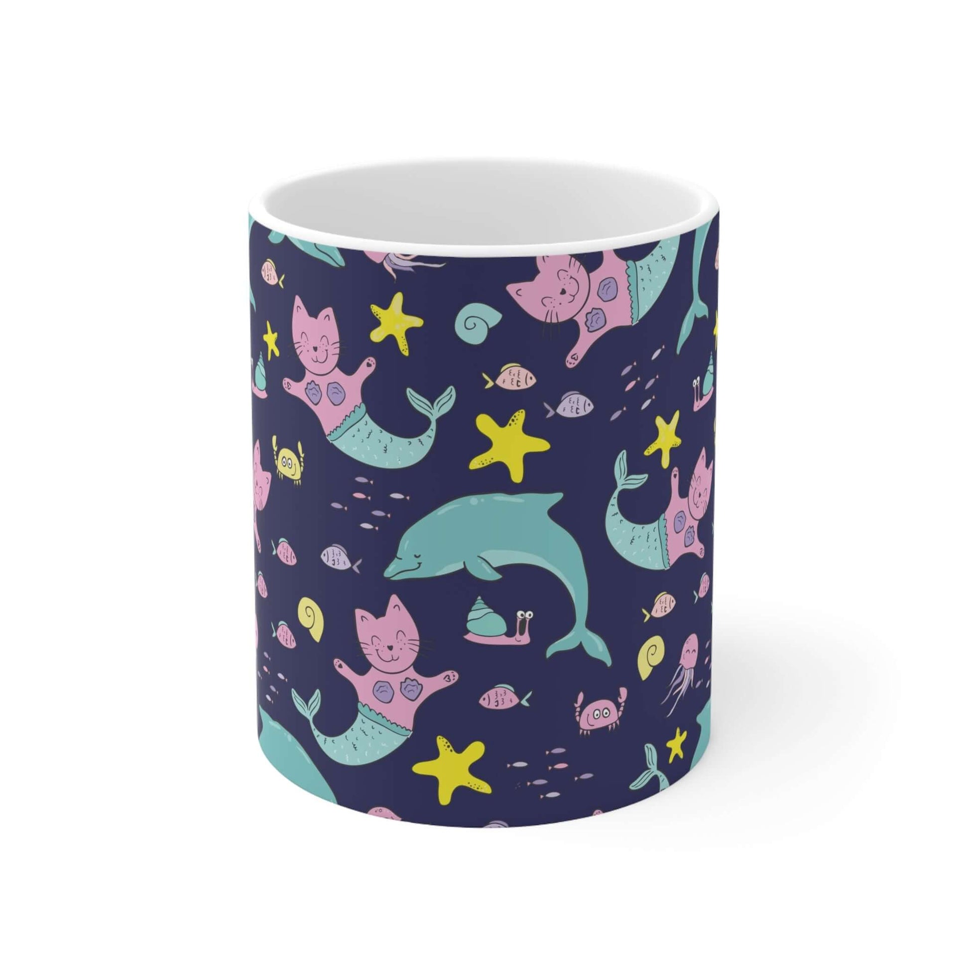 Cute Dolphin MugIndulge in the ultimate luxury with our Cute Dolphin Mug. Its charming design features a playful dolphin, adding a touch of elegance to your daily routine. Made with premium materials, this mug is the perfect blend of functionality and sop