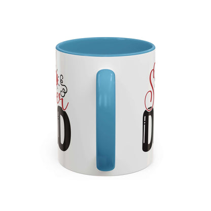 Accent Super Dad MugDrink your coffee in style with the Accent Super Dad Mug! Show your appreciation for the Super Dad in your life with this bold and functional mug. Made with high-quality materials, this mug is sure to impress. Perfect for Father's Day