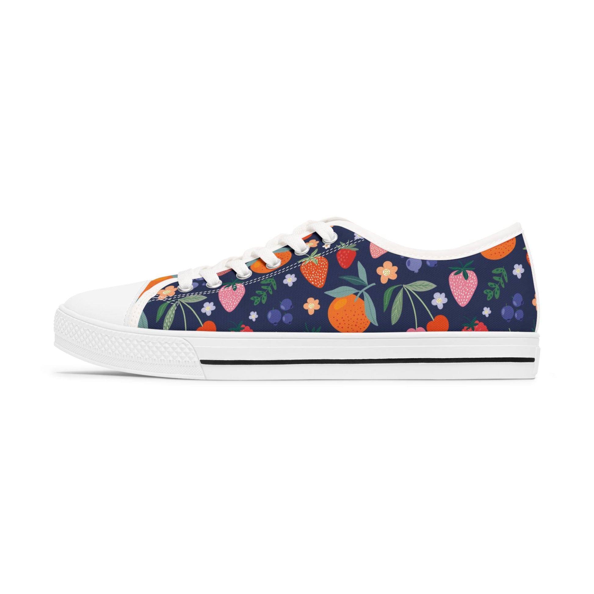 Women's Summer Fruits Low Top SneakersStep into a world of vibrant colors and playful designs with our Women's Summer Fruits Low Top Sneakers. These sneakers feature a refreshing fruit pattern that will add a touch of whimsy to any outfit. Made with high-