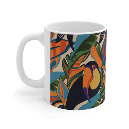 Toucan Style MugExperience the joy of drinking from our Toucan Style Mug. With a playful toucan design and durable ceramic material, it's perfect for keeping your morning coffee hot and putting a smile on your face. Transform your daily routine into a tro