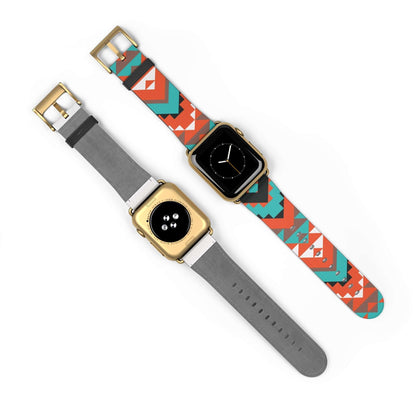 Navajo Pattern Apple Watch BandIntroducing the Navajo Pattern Apple Watch Band! Enjoy the unique design and comfortable fit of this dewcrip band. Show off your style and stand out from the crowd with this one-of-a-kind accessory. Perfect for any fashion-f