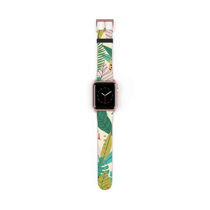 Tropical Leaves Apple Watch BandThis Tropical Leaves Apple Watch Band features a unique design inspired by lush tropical plants. Crafted from high-quality materials, it provides a secure and comfortable fit for your Apple Watch. Upgrade your style with th