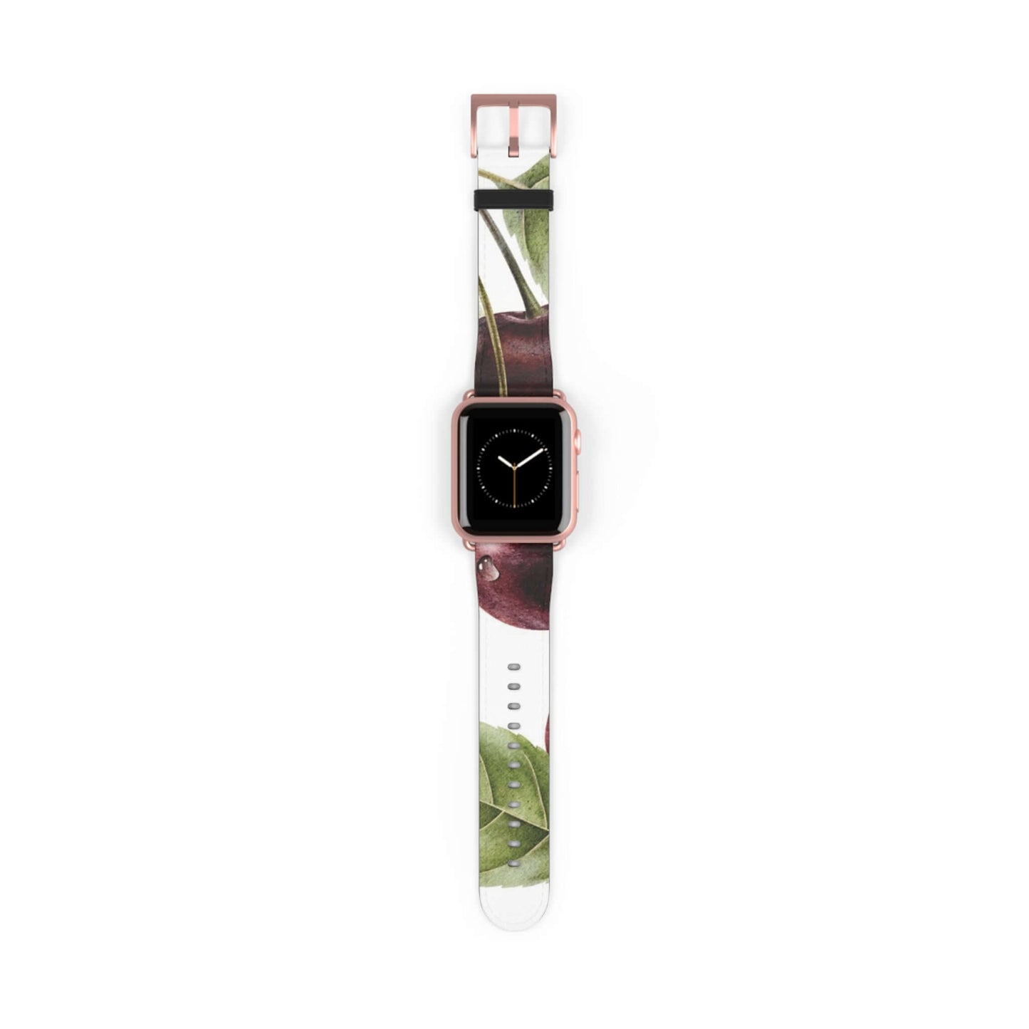 Sweet Cherry Fruit Apple Watch BandThis Sweet Cherry Fruit Apple Watch Band is perfect for adding a touch of colorful personality to your Apple Watch. Made from high-quality materials, the band is both durable and comfortable to wear. Enjoy the benefits o