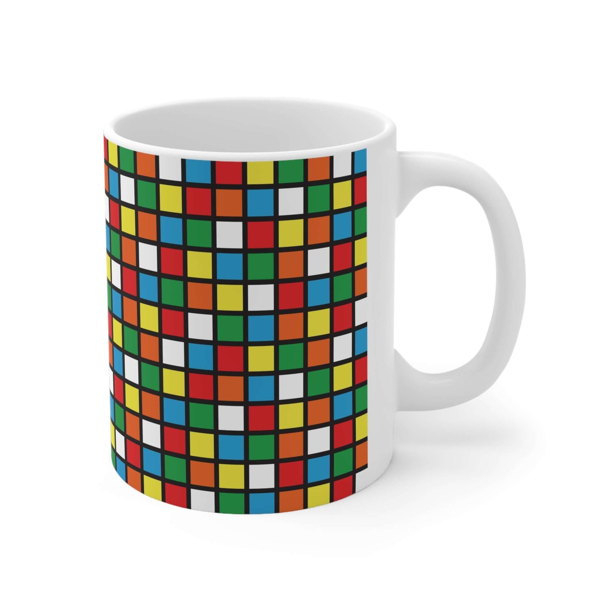 Rubix Cube MugGet your caffeine fix in style with our Rubix Cube Mug! Perfect for puzzle enthusiasts and coffee lovers, this mug is sure to bring some playful fun to your daily routine. With its colourful design and unique shape, it's a must-have for any