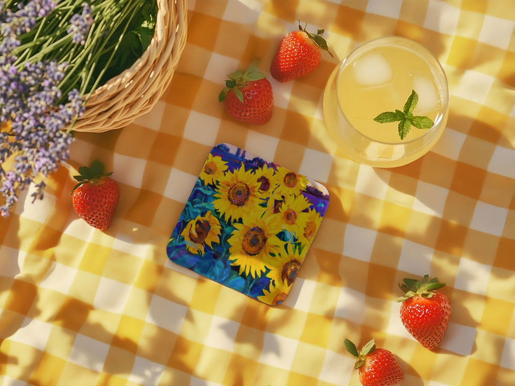 Vibrant Sunflowers Coaster Set  