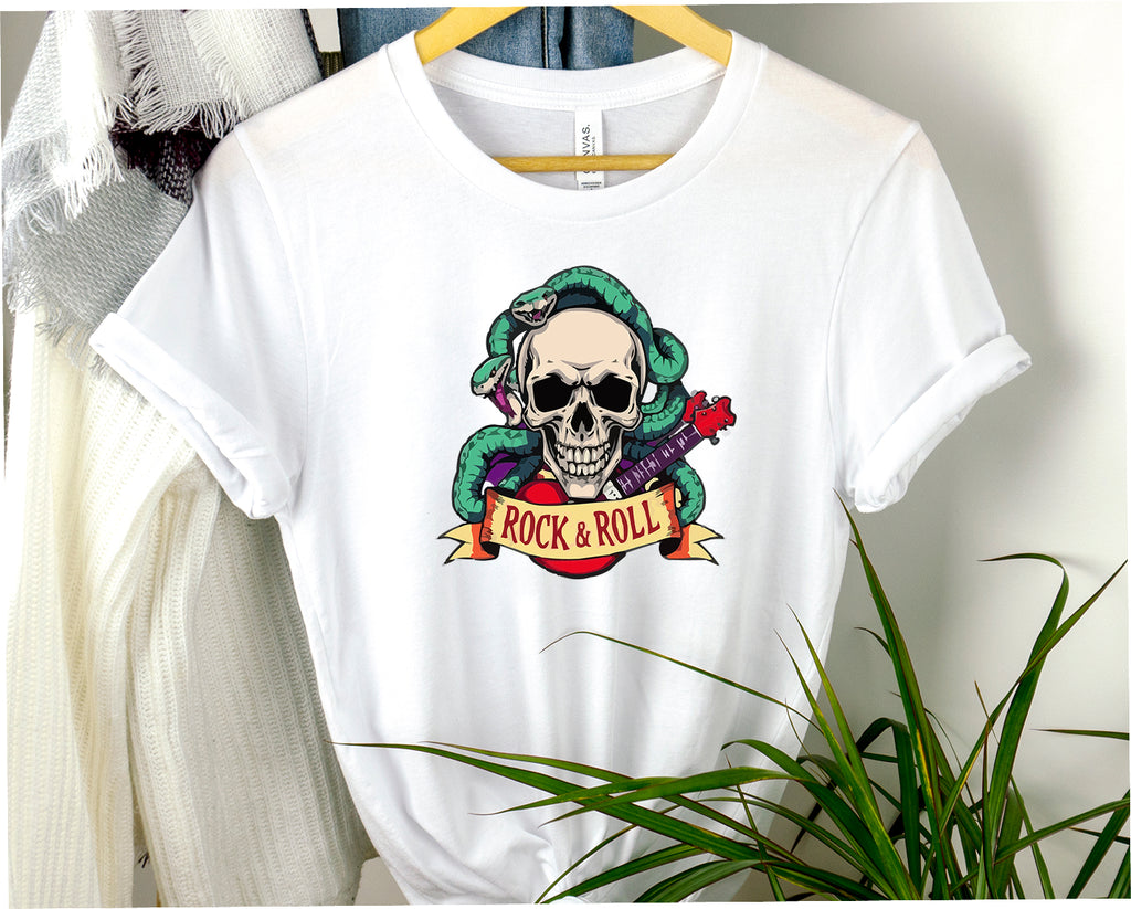 Rock & Roll Skull Men`s Tee  