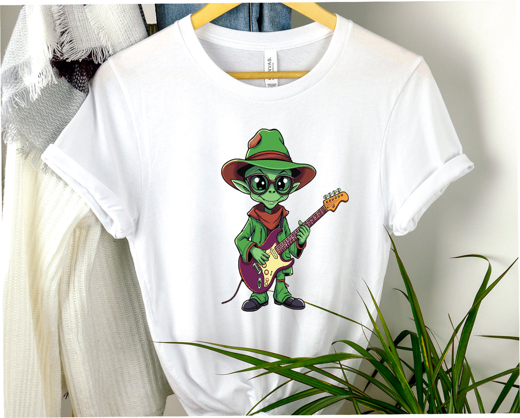 Cool Alien Musician Unisex Tee  