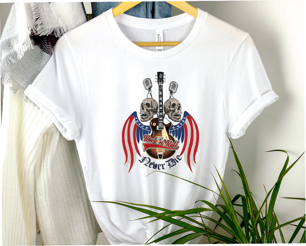 Men`s Rock and Roll Skull Tee  