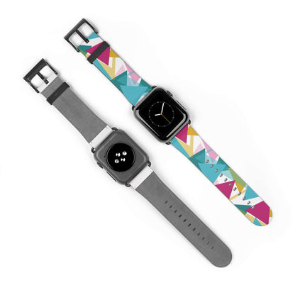 Triangles Apple Watch BandTired of settling for plain, boring watch bands? Experience the ultimate in luxury and style with our Triangles Apple Watch Band. Inspired by the world of art and literature, our band boasts an exclusive design and is made with p