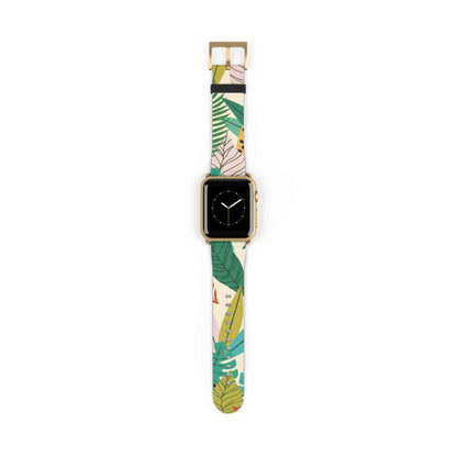 Tropical Leaves Apple Watch BandThis Tropical Leaves Apple Watch Band features a unique design inspired by lush tropical plants. Crafted from high-quality materials, it provides a secure and comfortable fit for your Apple Watch. Upgrade your style with th