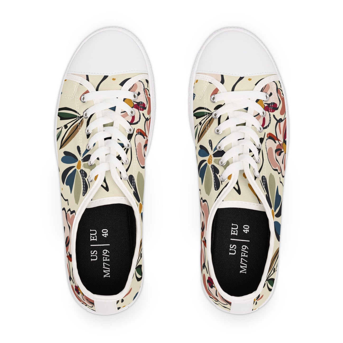 Women's Abstract Flowers Low Top SneakersIntroducing our Women's Abstract Flowers Low Top Sneakers, a stunning blend of art and fashion. These luxurious shoes feature an exclusive abstract floral design, making them a unique addition to any wardrobe. With