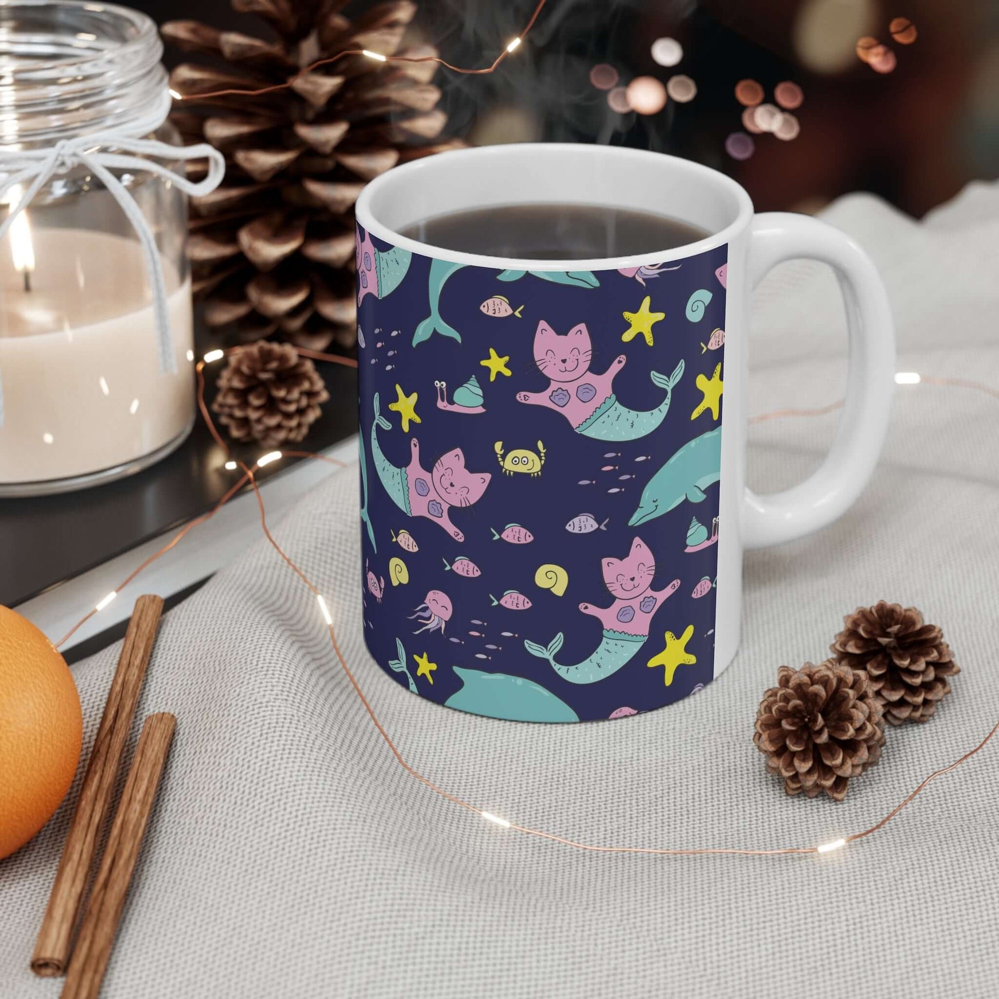 Cute Dolphin MugIndulge in the ultimate luxury with our Cute Dolphin Mug. Its charming design features a playful dolphin, adding a touch of elegance to your daily routine. Made with premium materials, this mug is the perfect blend of functionality and sop