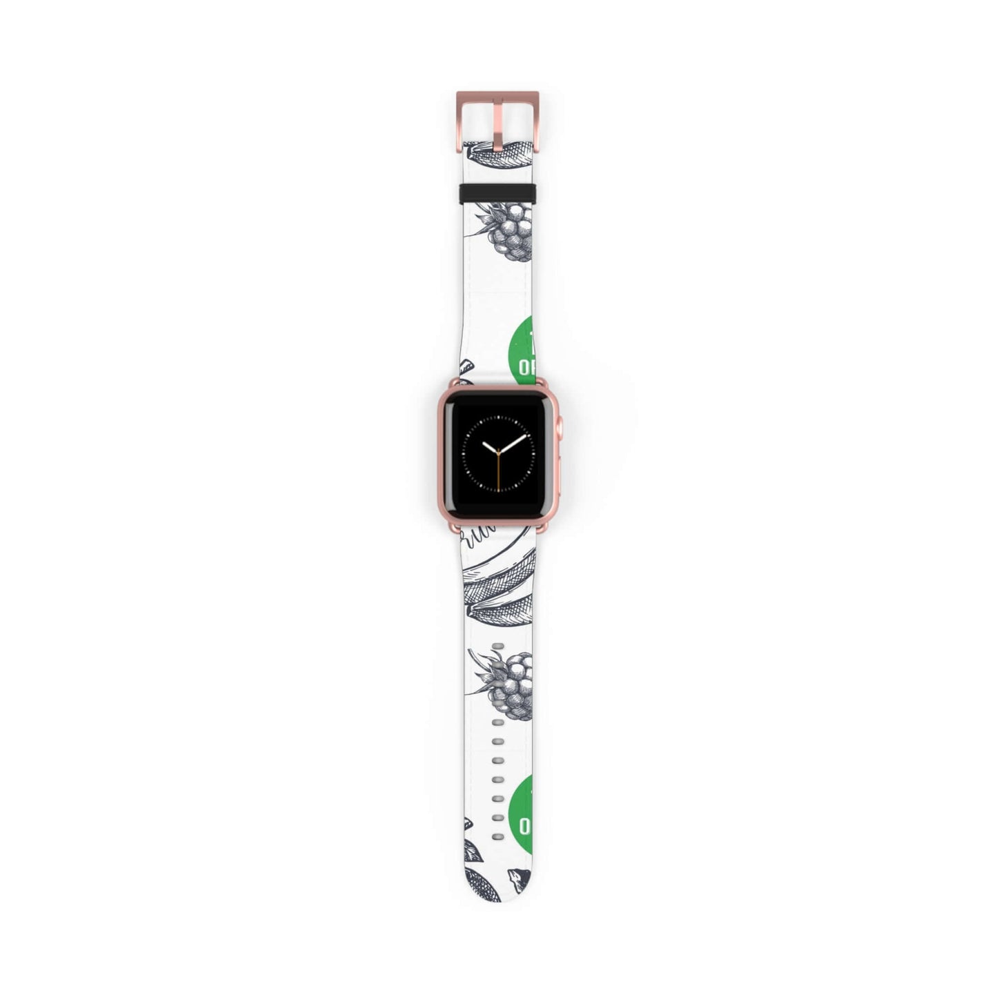 Berries & Fruits Apple Watch BandEnhance your Apple Watch with our Berries & Fruits Band. Revel in the comfort of its resilient material while exuding an air of sophistication. Vibrant hues and intricate design elevate your appearance, setting you apart w