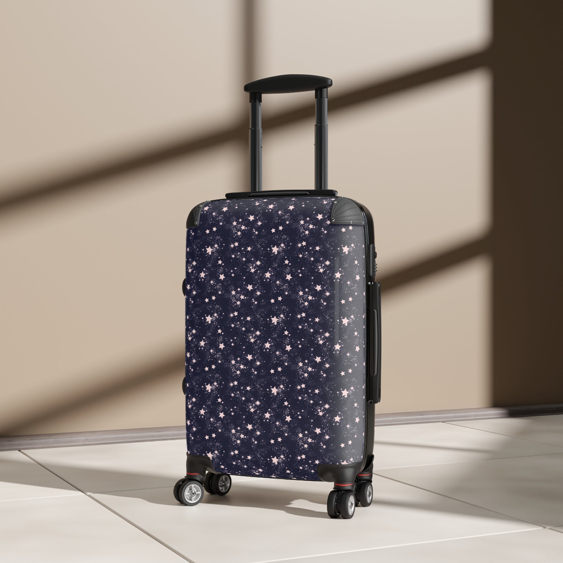 Space Galaxy SuitcasePack your bags and blast off on your next adventure with our Space Galaxy Suitcase! This sleek and sturdy luggage features a stunning galactic design that will make you stand out from the crowd. With its durable construction and spaci