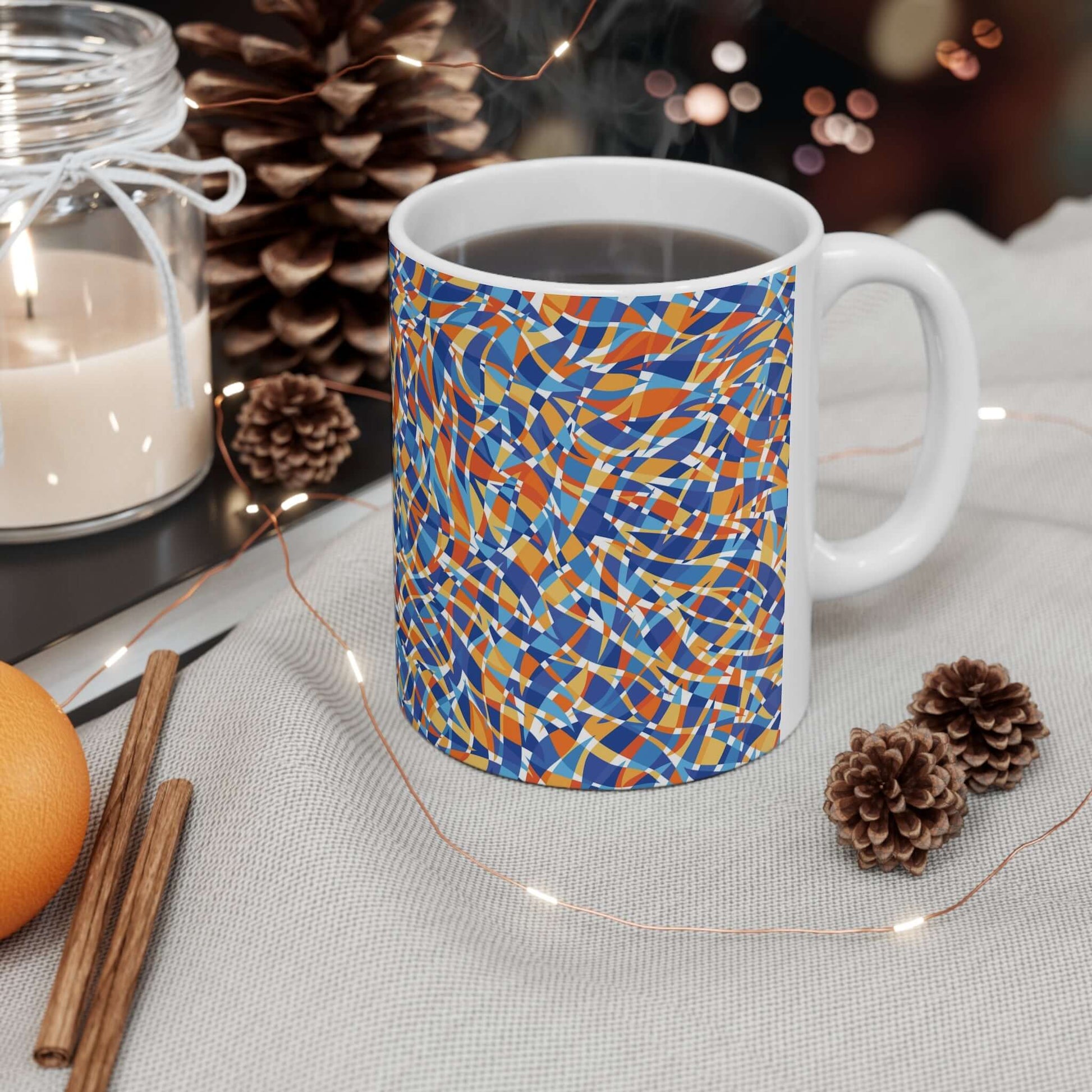 Stained Glass MugIntroducing our sophisticated Stained Glass Mug, crafted with intricate glass detailing and a luxurious finish. Sip your favorite beverage in style and elevate your daily routine with this elegant and tasteful addition to your collection.