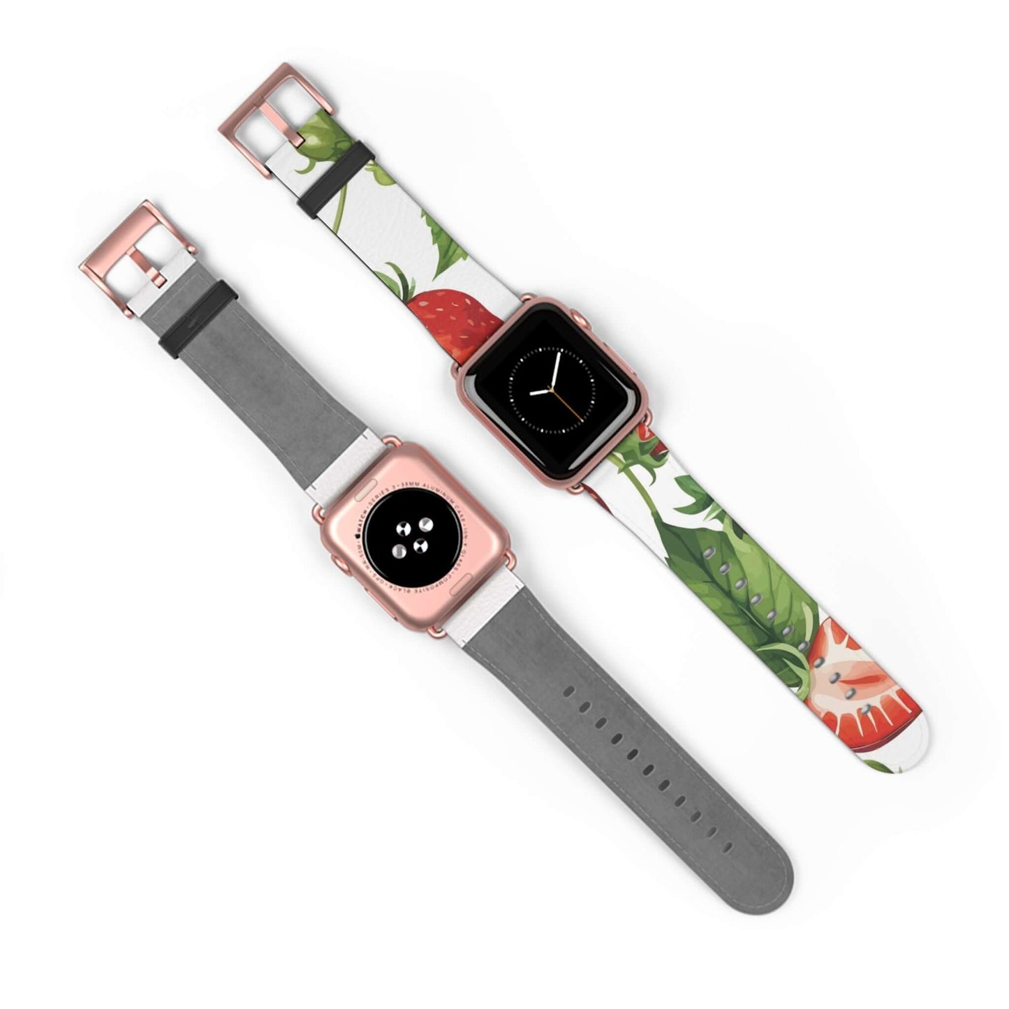 Strawberry Apple Watch BandIntroducing our Strawberry Apple Watch Band - a tasteful blend of luxury and functionality. With its intricate design and comfortable fit, this band is the perfect addition to your Apple Watch. Show off your style with the sweet