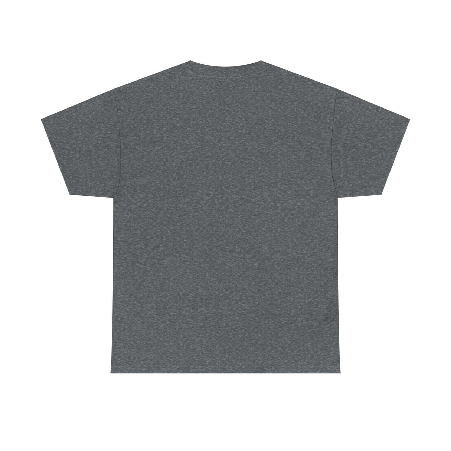 Back view of charcoal New York Art T-Shirt made from sustainable cotton, showcasing sleek design and high-quality fabric.