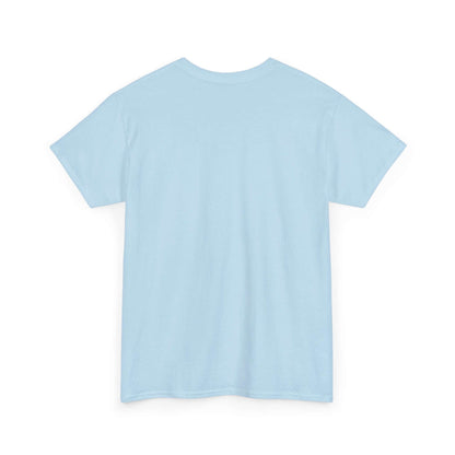 Light blue Unisex Surf Time T-Shirt back view, perfect for beach lovers seeking comfort and style. Ideal summer wardrobe addition.