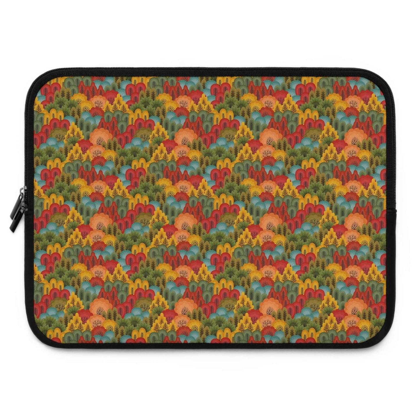 Autumn Forest Laptop SleeveThe Autumn Forest Laptop Sleeve combines style and functionality for the perfect laptop accessory. Its durable material and padded interior provide protection against scratches and bumps, while its beautiful autumn forest design