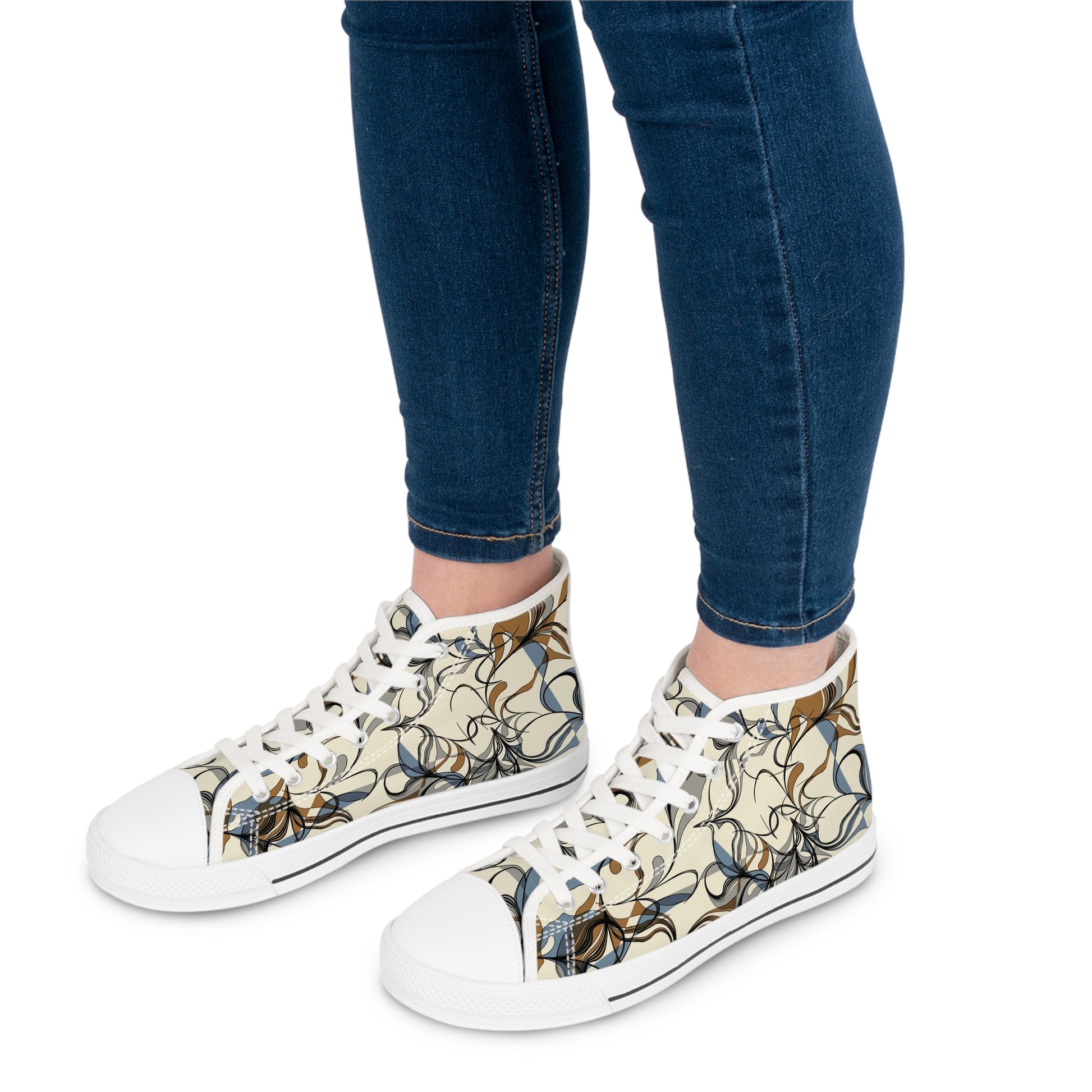 Women's Spring Flower High Top SneakersAdd a touch of elegance to your wardrobe with our Women's Spring Flower High Top Sneakers. These sneakers are the perfect combination of style and comfort, designed to elevate your look while keeping your feet happy.