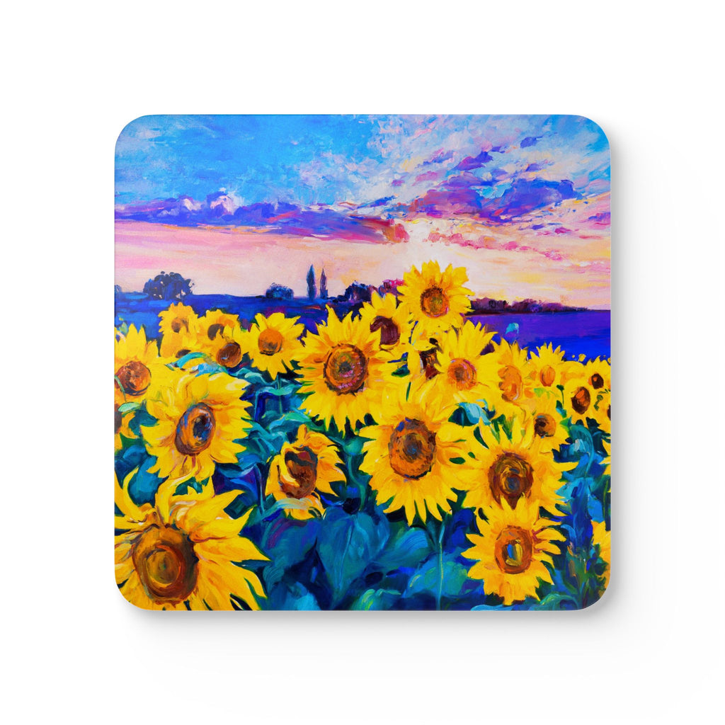 Vibrant Sunflowers Coaster Set  