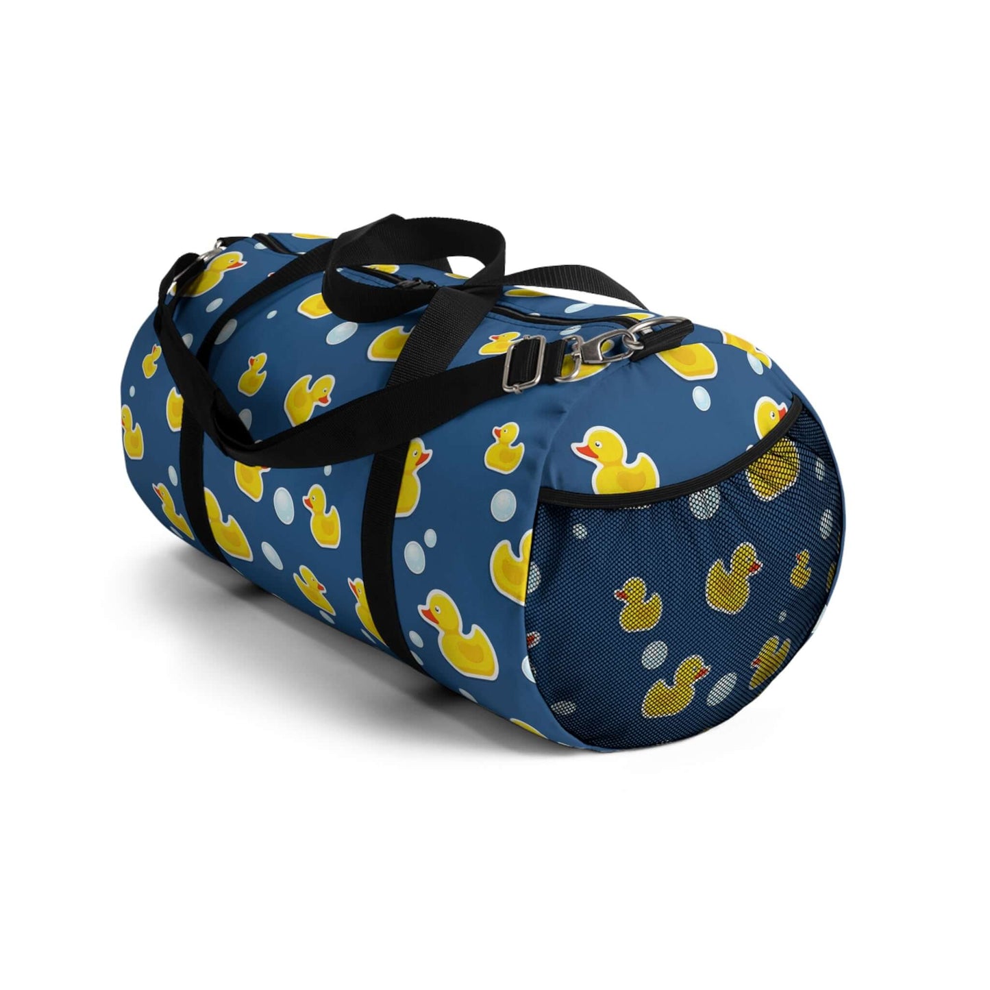 Rubber Duck Duffel BagSay goodbye to boring luggage with our Rubber Duck Duffel Bag! Perfect for travel or everyday use, it's made with durable rubber material and can fit all your essentials. Guaranteed to make a quacking statement wherever you go! (Get