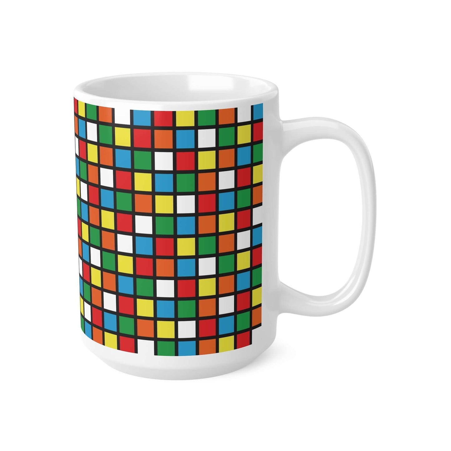 Rubix Cube MugGet your caffeine fix in style with our Rubix Cube Mug! Perfect for puzzle enthusiasts and coffee lovers, this mug is sure to bring some playful fun to your daily routine. With its colourful design and unique shape, it's a must-have for any