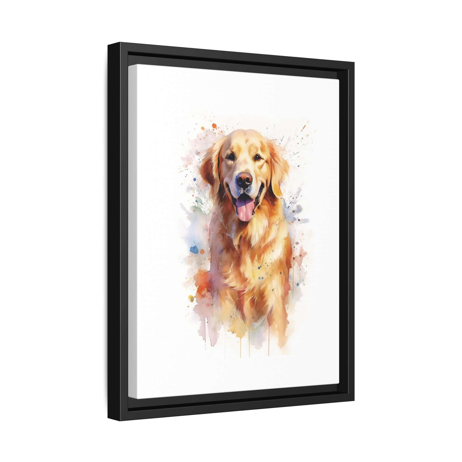 Golden Retriever Dog Watercolour PaintingPlease note: Due to the production process of the canvases, please allow for slight size deviations with a tolerance +/- 1/8" (3.2mm). .: Cotton and polyester canvas composite with a special proprietary coating.: P