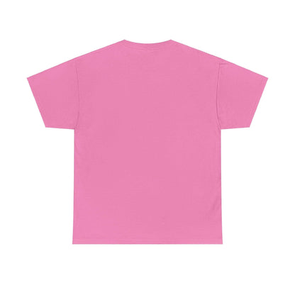 Back view of pink New York Art T-Shirt made from sustainable cotton, perfect for showcasing vibrant city energy and style.