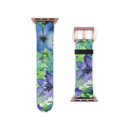 Blue Flower Apple Watch BandTransform your Apple Watch into a work of art with our Blue Flower Band. Its delicate hand-painted design is crafted with luxurious attention to detail. Elevate your style with this unique and elegant band, perfect for any occa