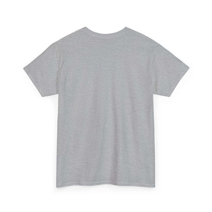 Back view of New York Art T-Shirt in gray, showcasing sustainable cotton fabric for comfort and style.