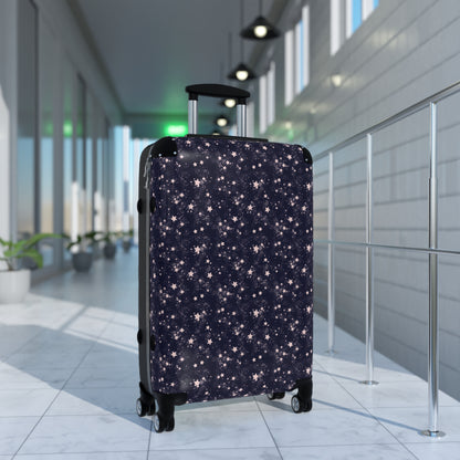 Space Galaxy SuitcasePack your bags and blast off on your next adventure with our Space Galaxy Suitcase! This sleek and sturdy luggage features a stunning galactic design that will make you stand out from the crowd. With its durable construction and spaci