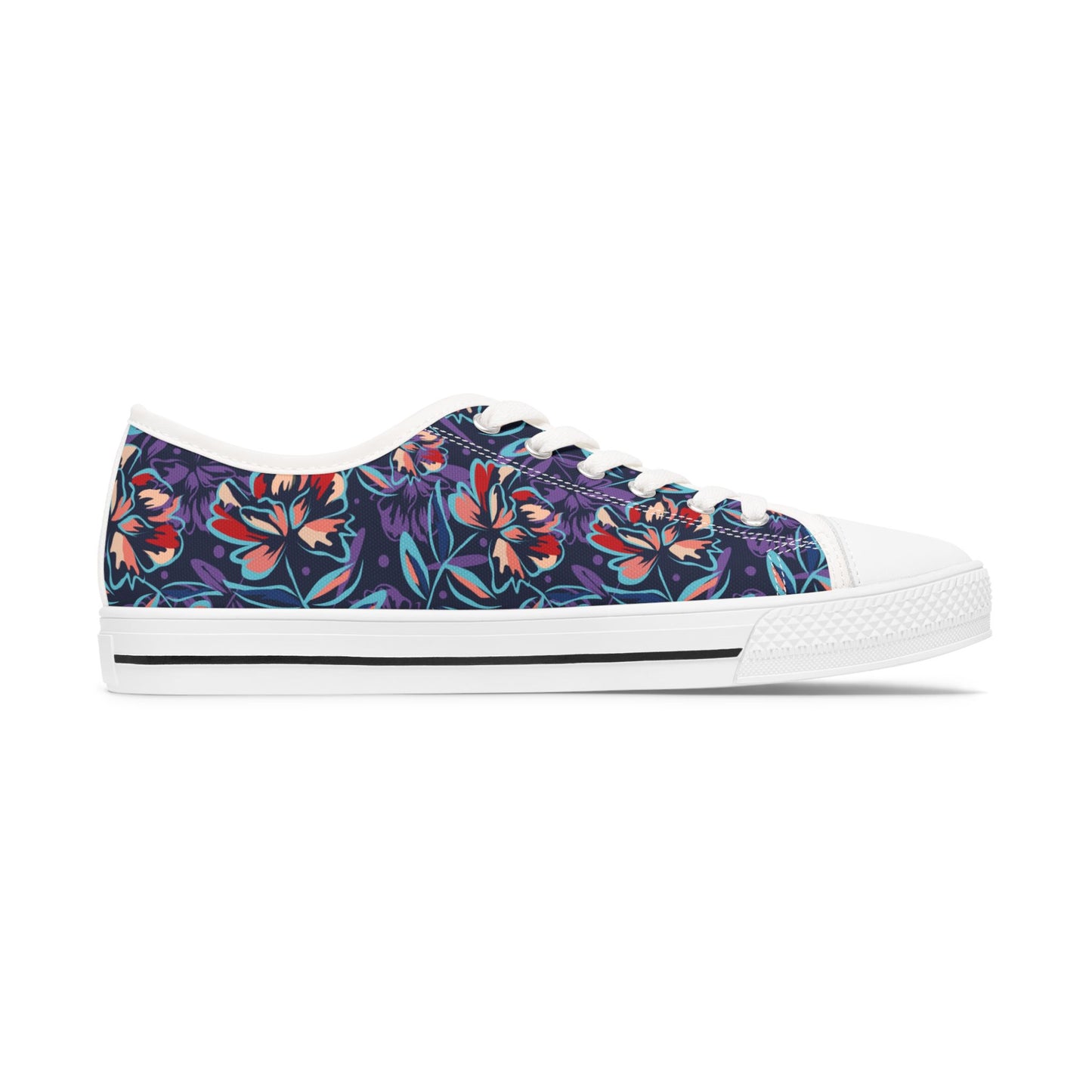 Women's Green Floral Low Top SneakersStep into spring with our luxurious Women's Green Floral Low Top Sneakers. These sneakers feature a beautiful floral design, perfect for adding a touch of elegance to any outfit. The low top design offers both style an