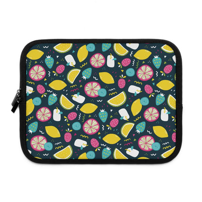 Summer Fruits Laptop SleeveTransport your laptop in style with our Summer Fruits Laptop Sleeve. Featuring a vibrant and playful design of juicy summer fruits, this laptop sleeve will not only protect your device, but also add a touch of sophistication to