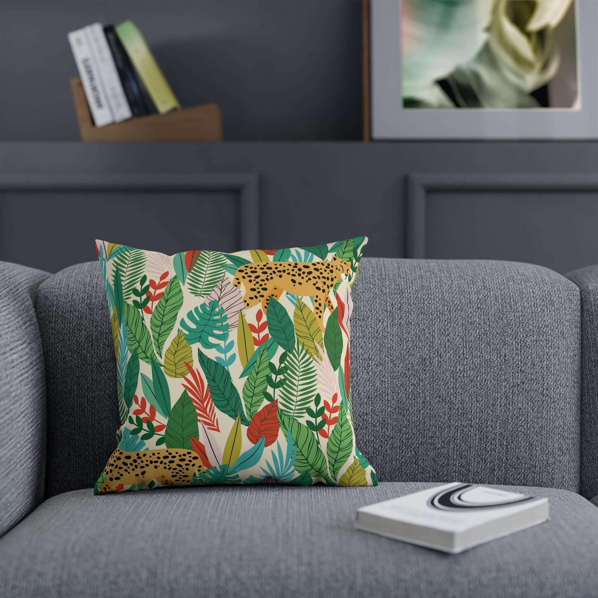 Colourful Leaves CushionIntroducing our latest addition to our luxurious home decor collection: the Colourful Leaves Cushion. Its delicate decri design showcases stunning, vibrant hues that will elevate any room. Embrace elegance and sophistication with t