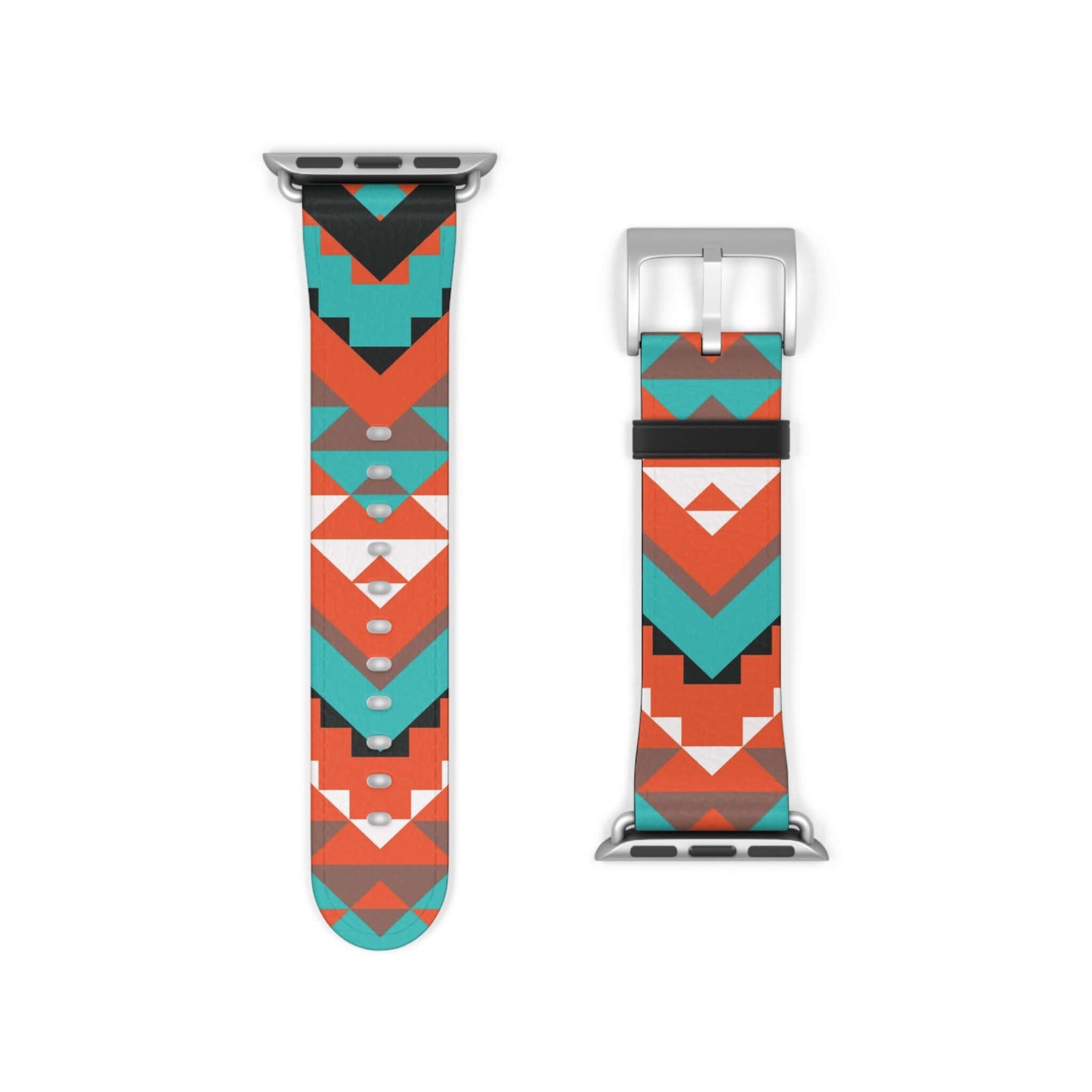 Navajo Pattern Apple Watch BandIntroducing the Navajo Pattern Apple Watch Band! Enjoy the unique design and comfortable fit of this dewcrip band. Show off your style and stand out from the crowd with this one-of-a-kind accessory. Perfect for any fashion-f